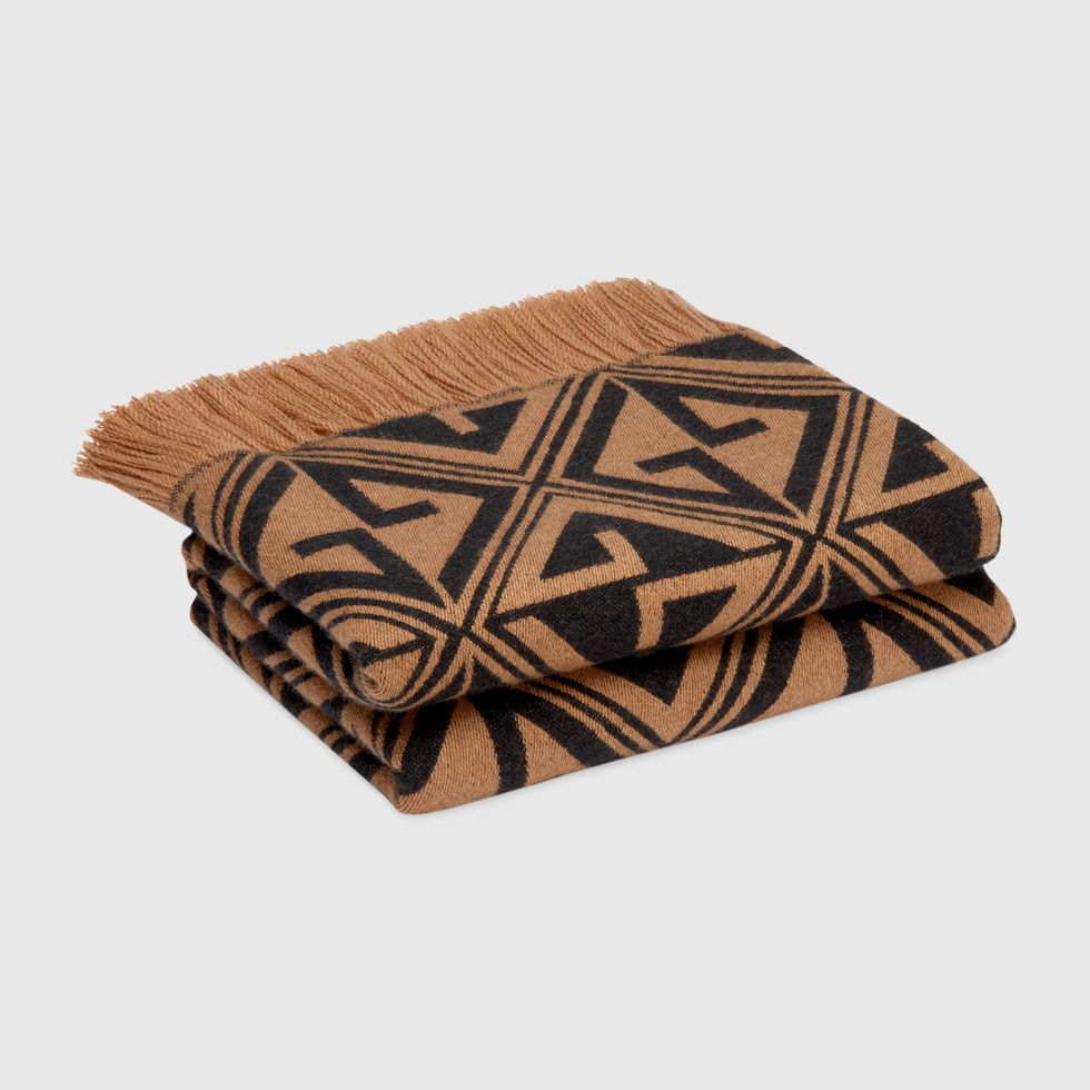 G Rhombus Wool Jacquard Blanket