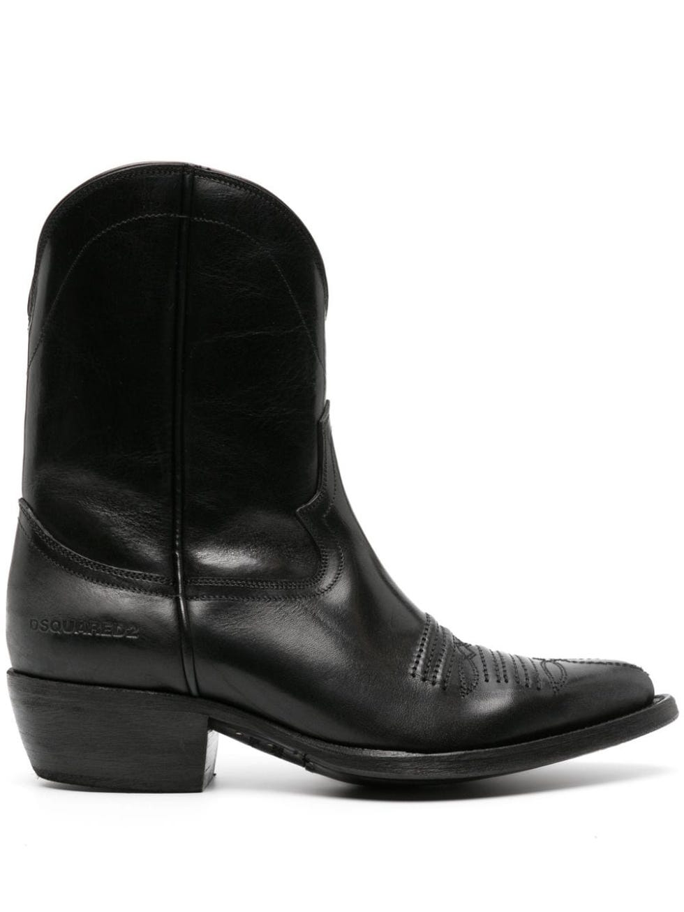 Dsquared2 50mm leather western boots