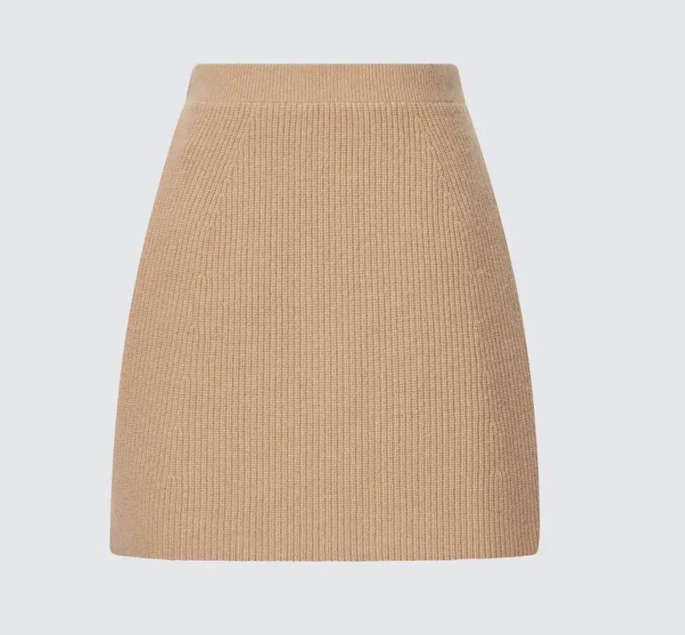 Falda mini de lana