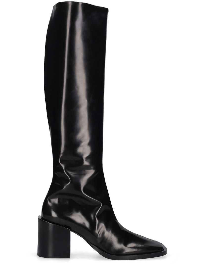 70mm Leather Tall Boots  