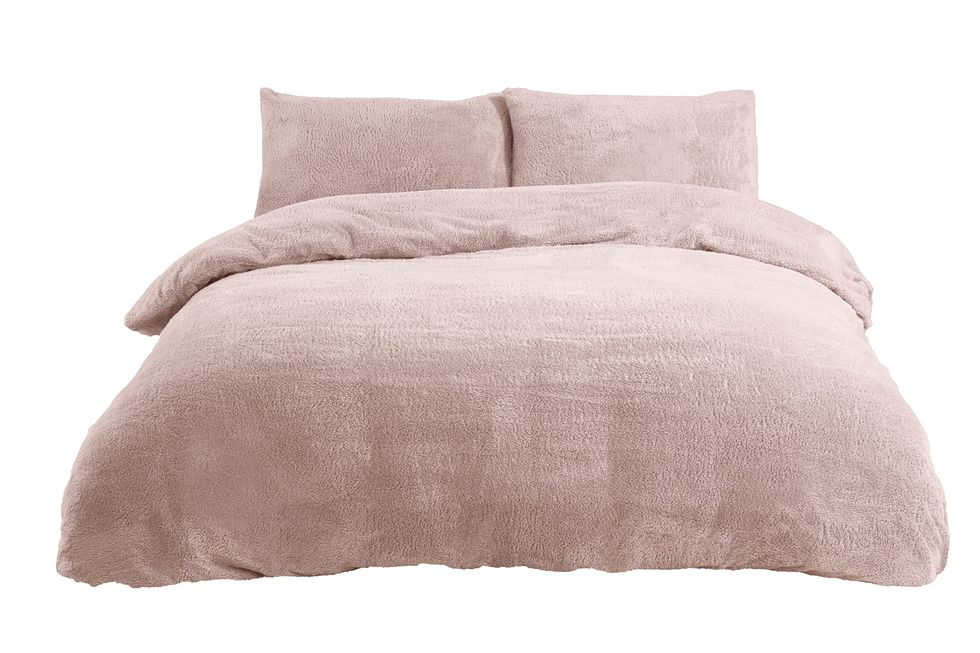 Teddy Fleece Duvet Cover Quilt Bedding Set with Pillow Cases