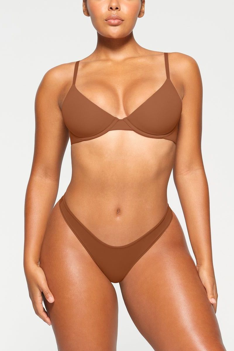 Skims Fits Everybody Triangle Bralette In Tan
