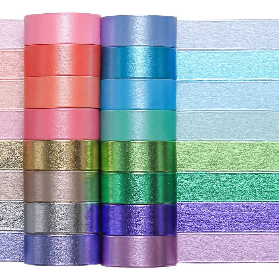 8 Rolls Basic Washi Tape Set, Purplish blue washi tape