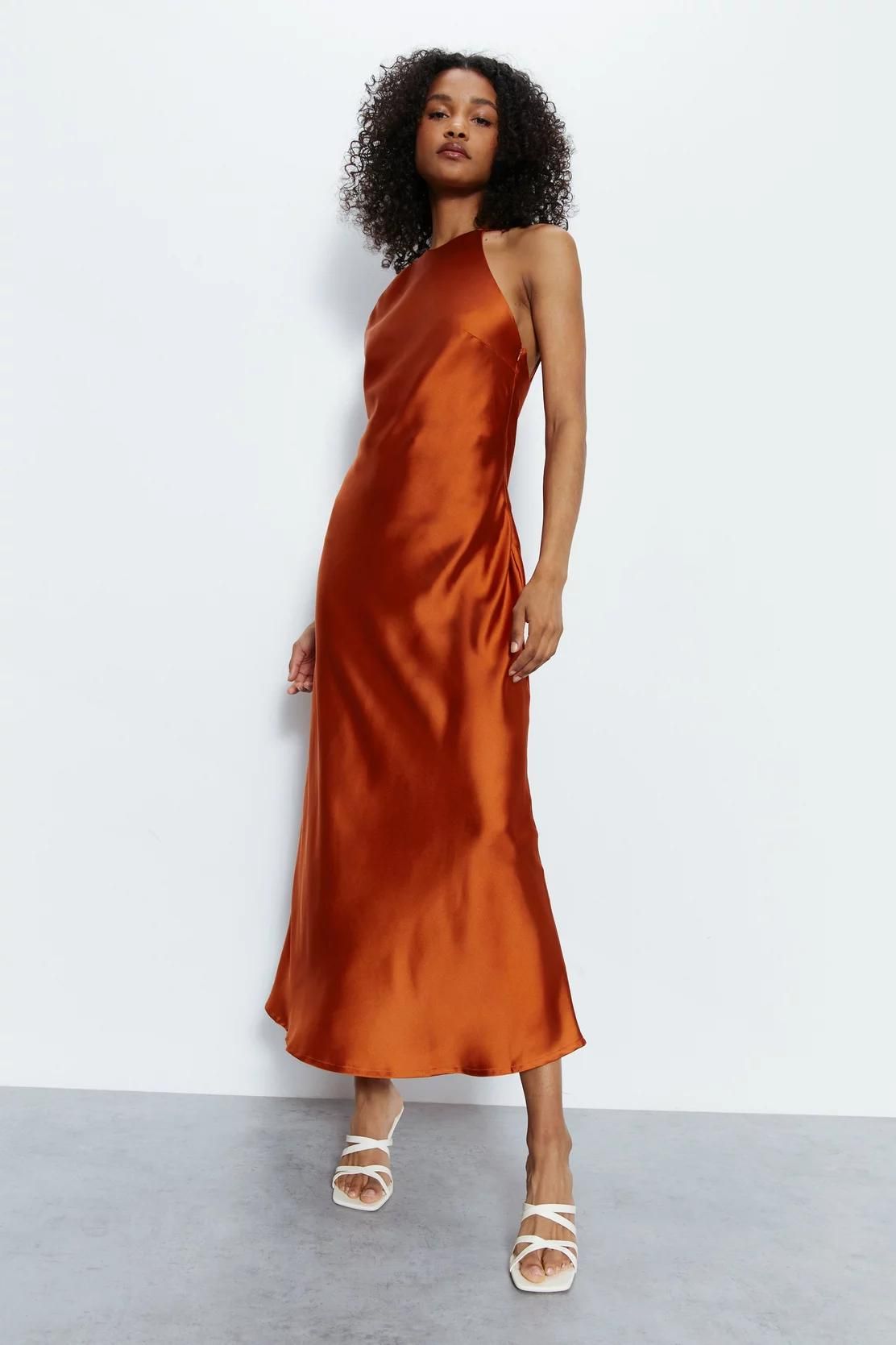 Warehouse 2025 rust dress