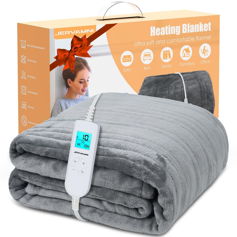 Olycism 180x130cm Electric Heated Blanket Throw Thermal Blanket 10 Heat  Levels