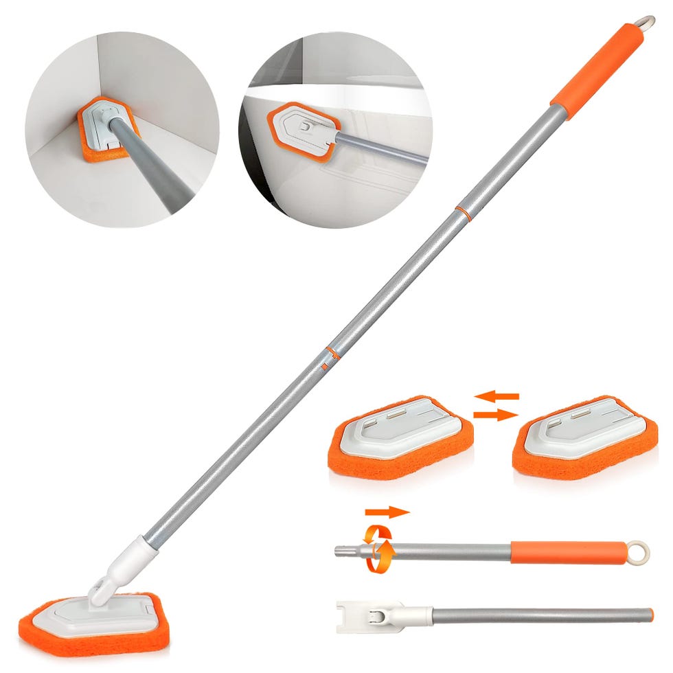 Bathroom Scrubbing Brush with Telescopic Handle