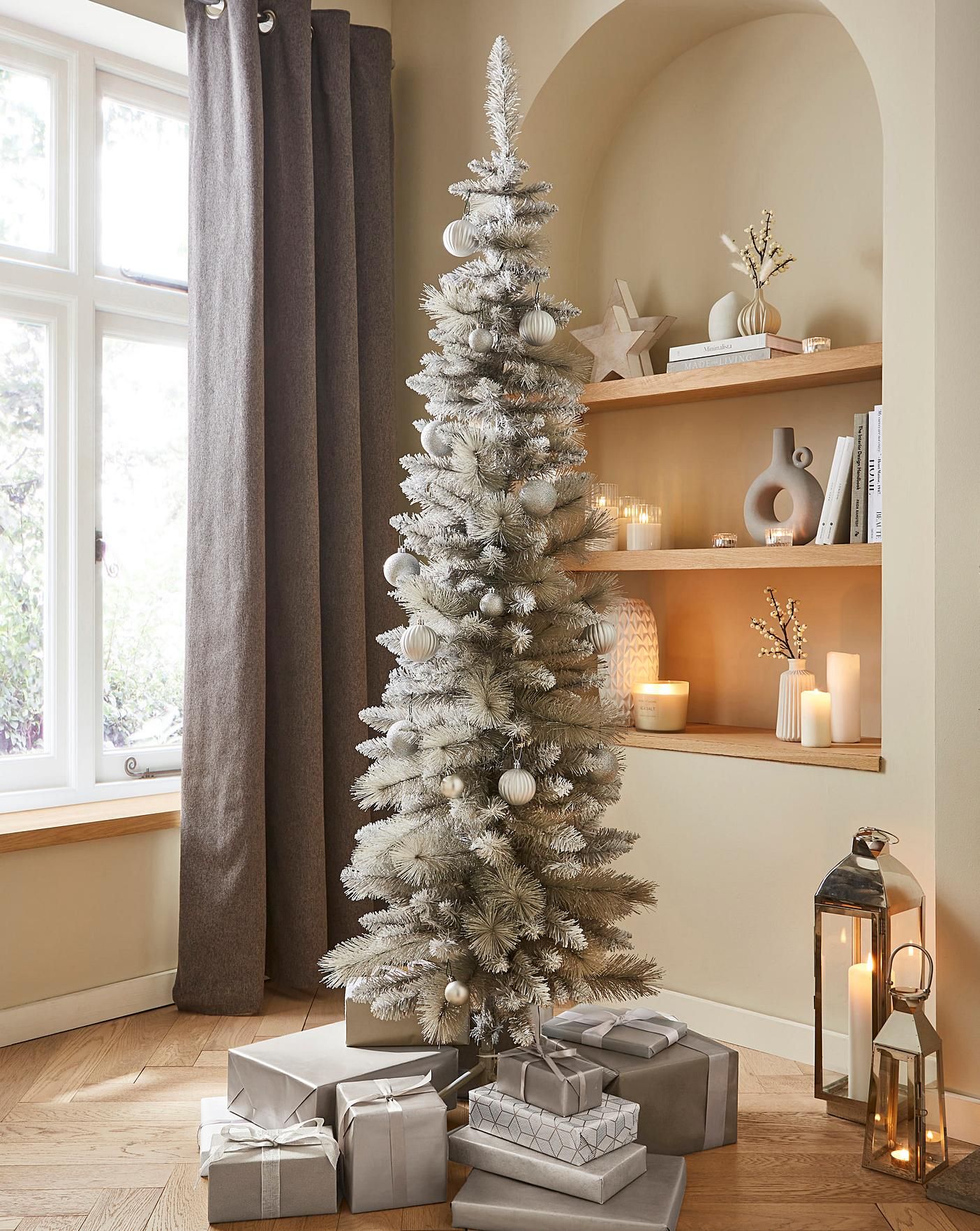 Slimline christmas deals tree pre lit