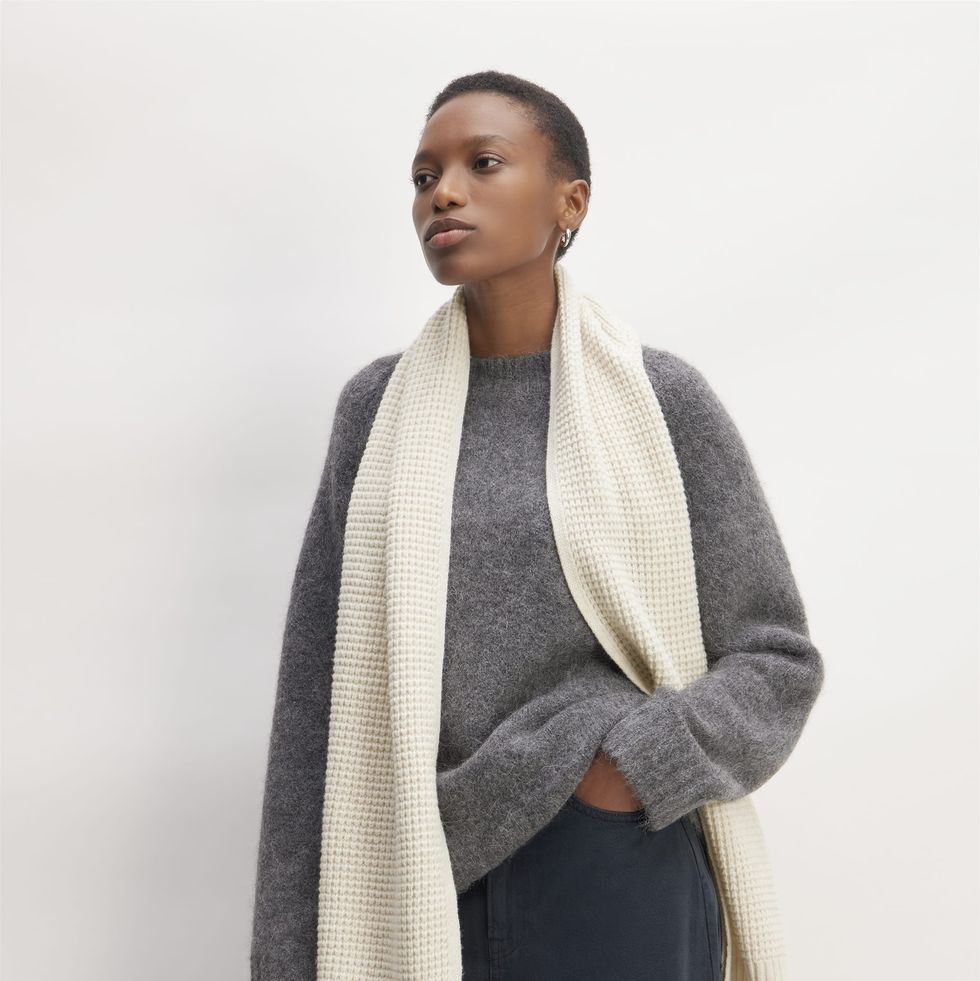 The Felted Merino Waffle-Knit Scarf