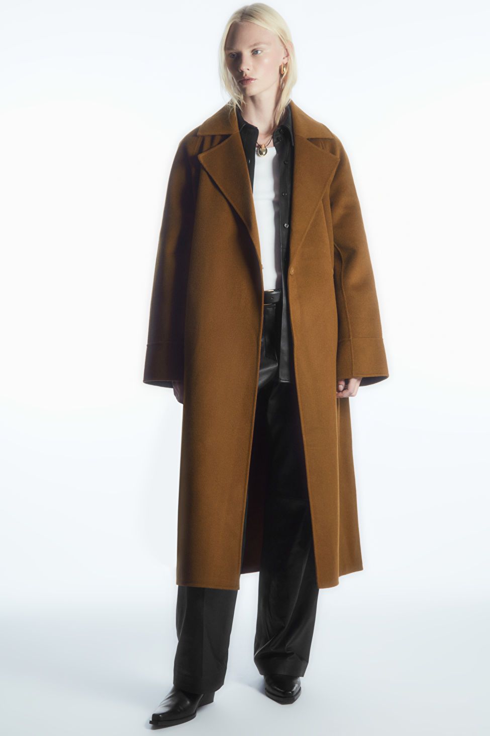 Belted Double-Faced Wool Coat