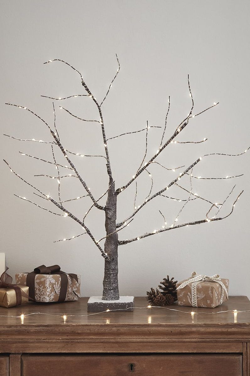 Snowy Pre Lit Battery Twig Tree