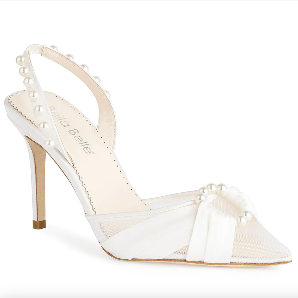 Faye Ivory Pearl Slingback Shoes