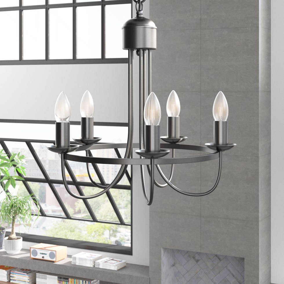 Northbridge 5-Light Hoop Industrial Candelabra Chandelier