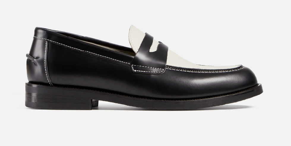 WILDE Black X White Penny Loafer