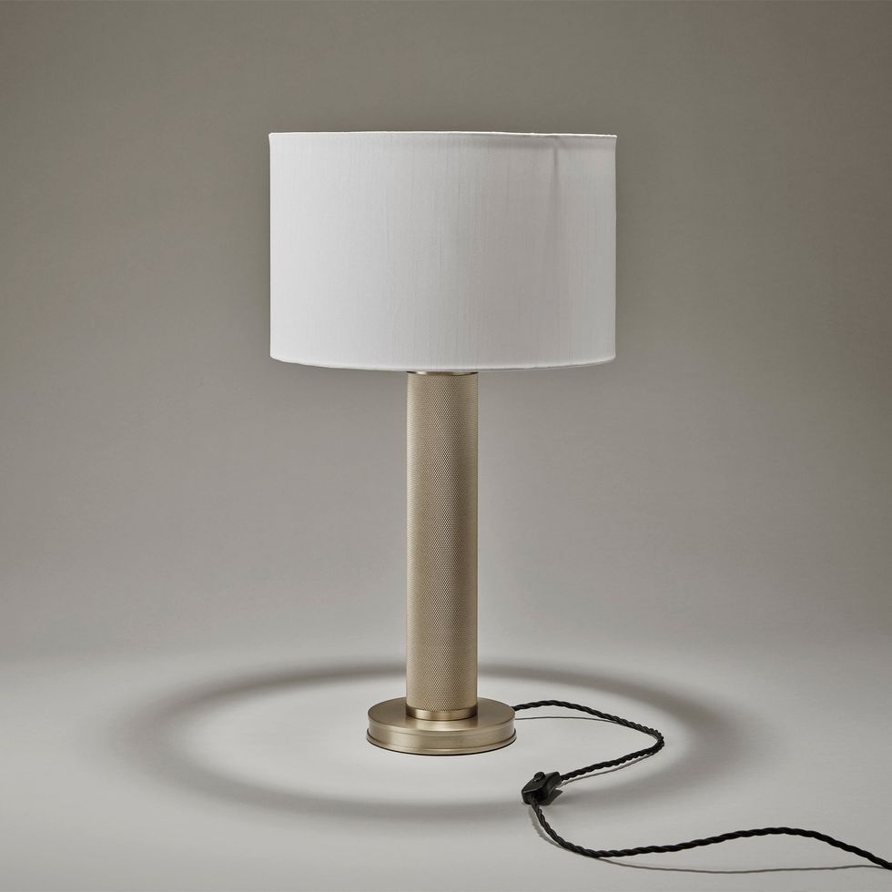 Knurled Pillar Table Lamp - Brass