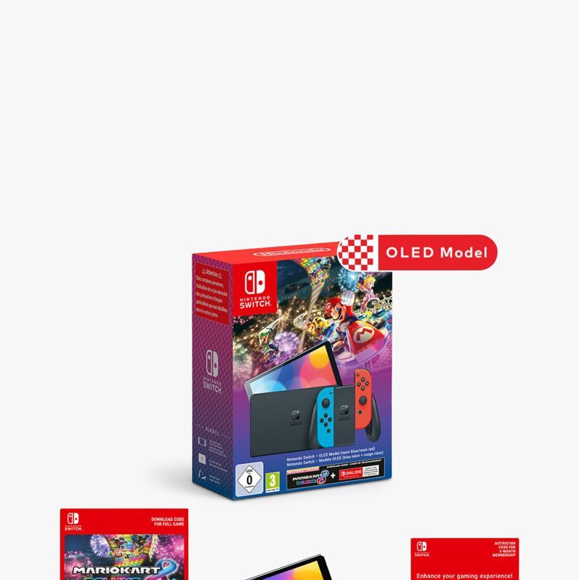 New Nintendo Switch Bundle w/ Mario Kart 8 Deluxe + 3 Month membership, In  Hand