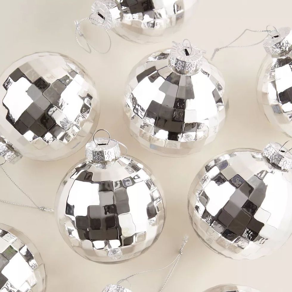 Silver Shatterproof Disco Ball Baubles