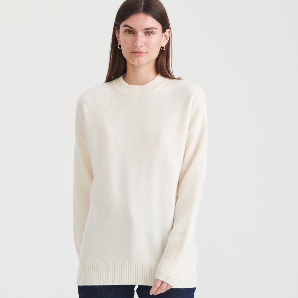 Luxe Cashmere Oversized Crewneck Sweater