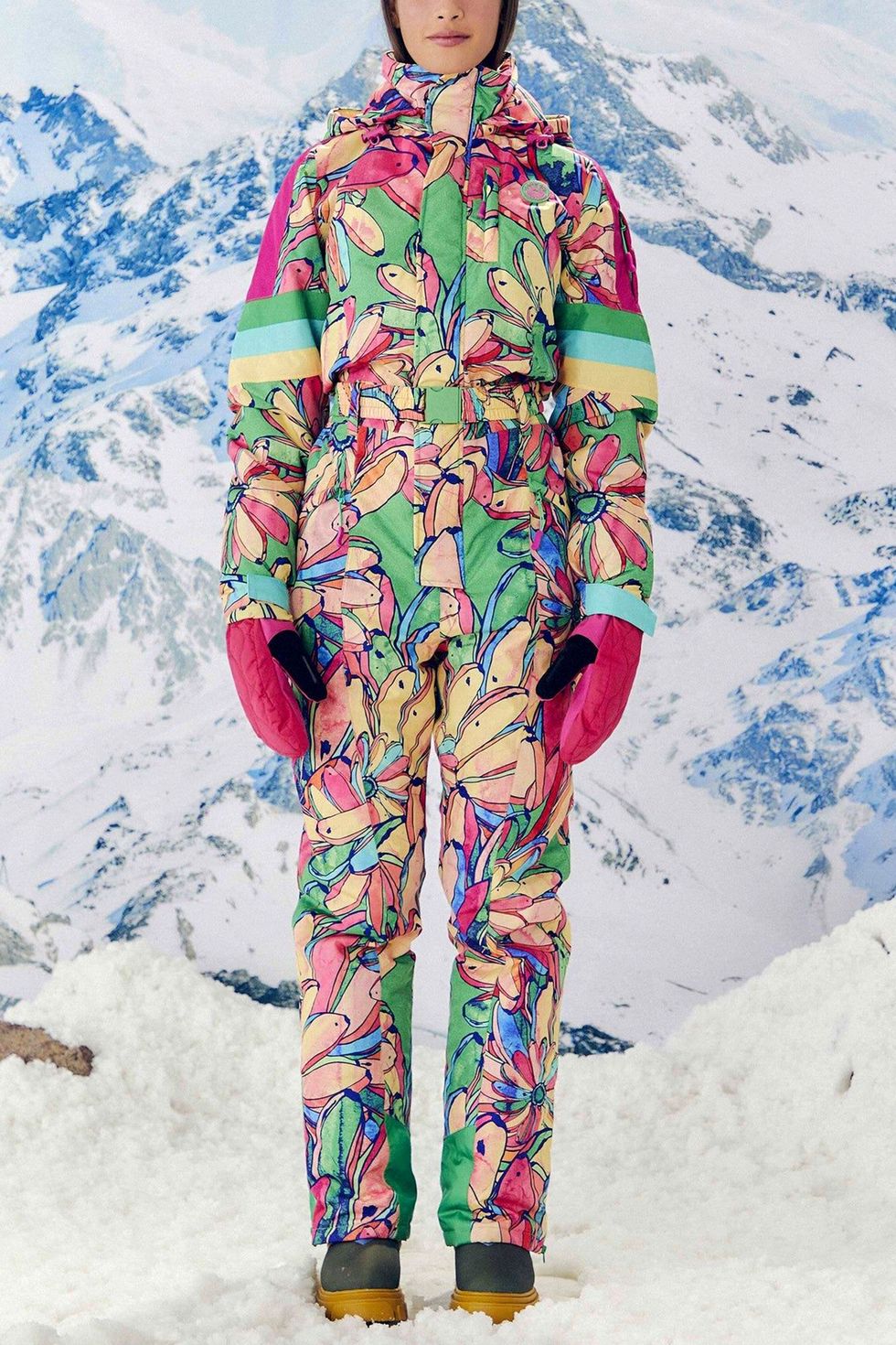 Stretch ski suit with hood - Colmar