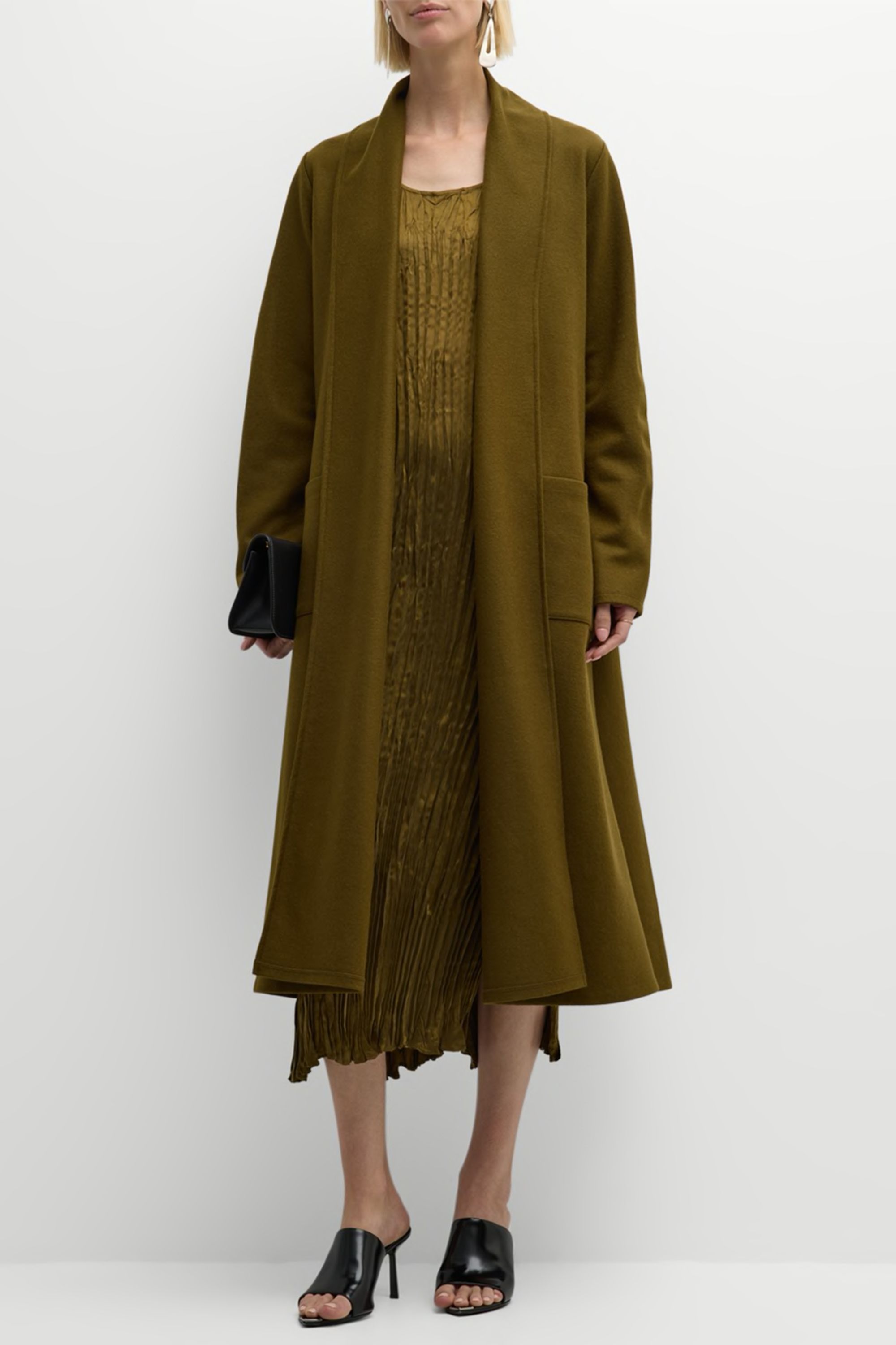 Eileen fisher boiled wool on sale coat