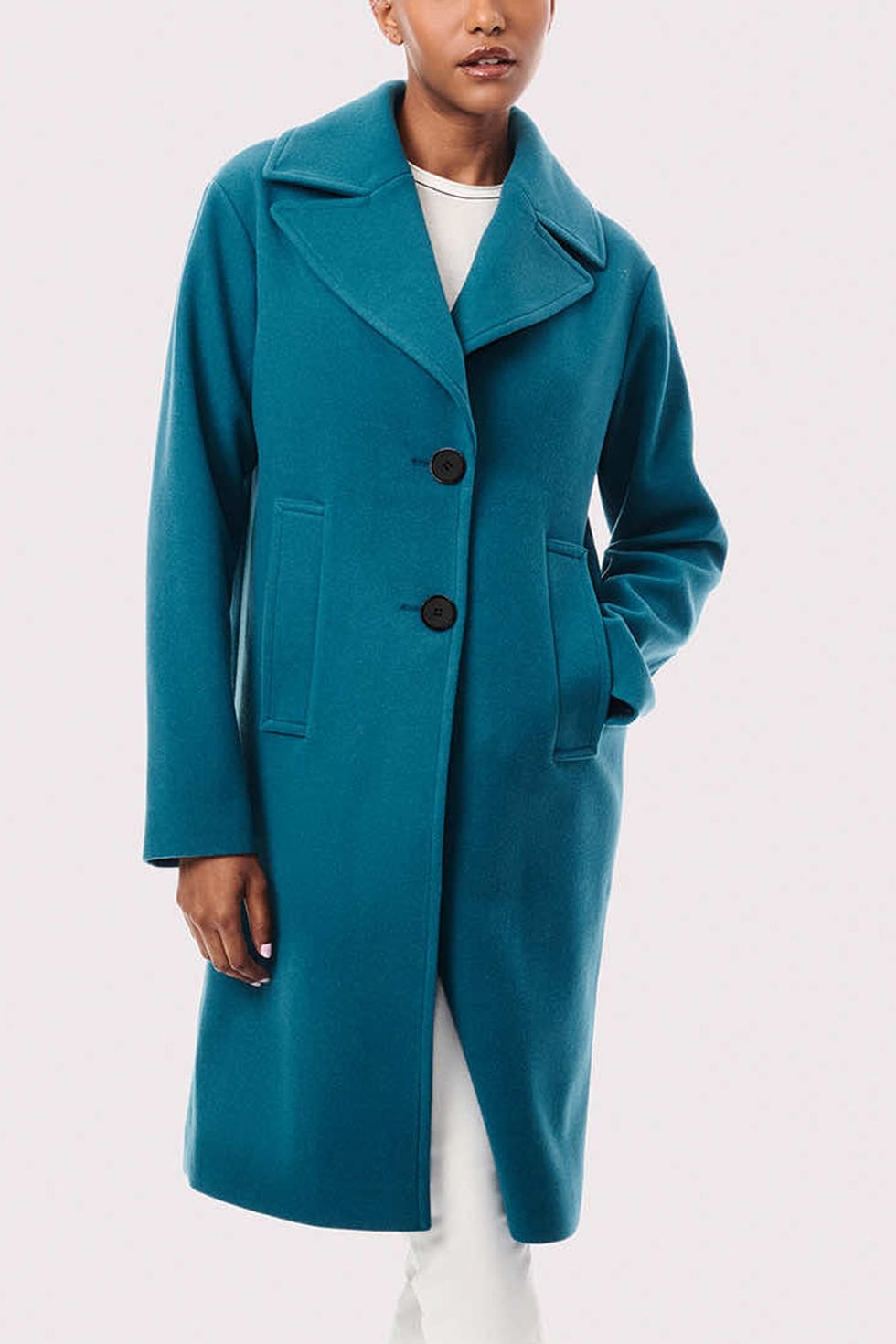 Blue Wool Coats for Women
