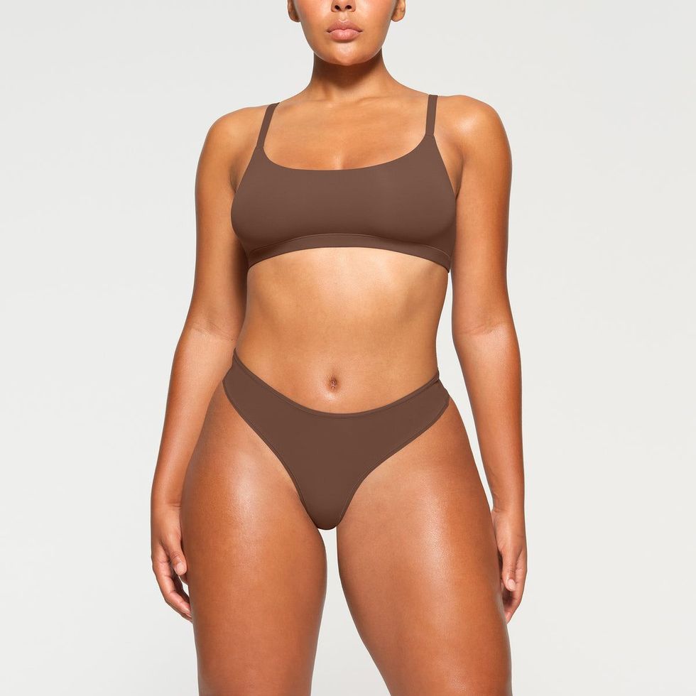 SKIMS - The Jelly Sheer Scoop Bralette provides seamless support