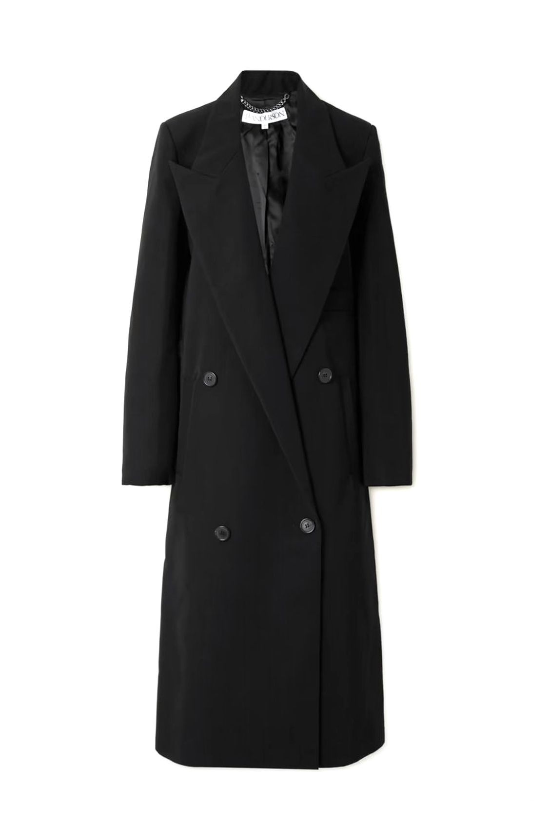 Fitted sale black coat