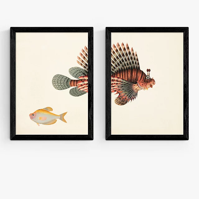 East End Prints 'Fish' A3 Print, Set of 2