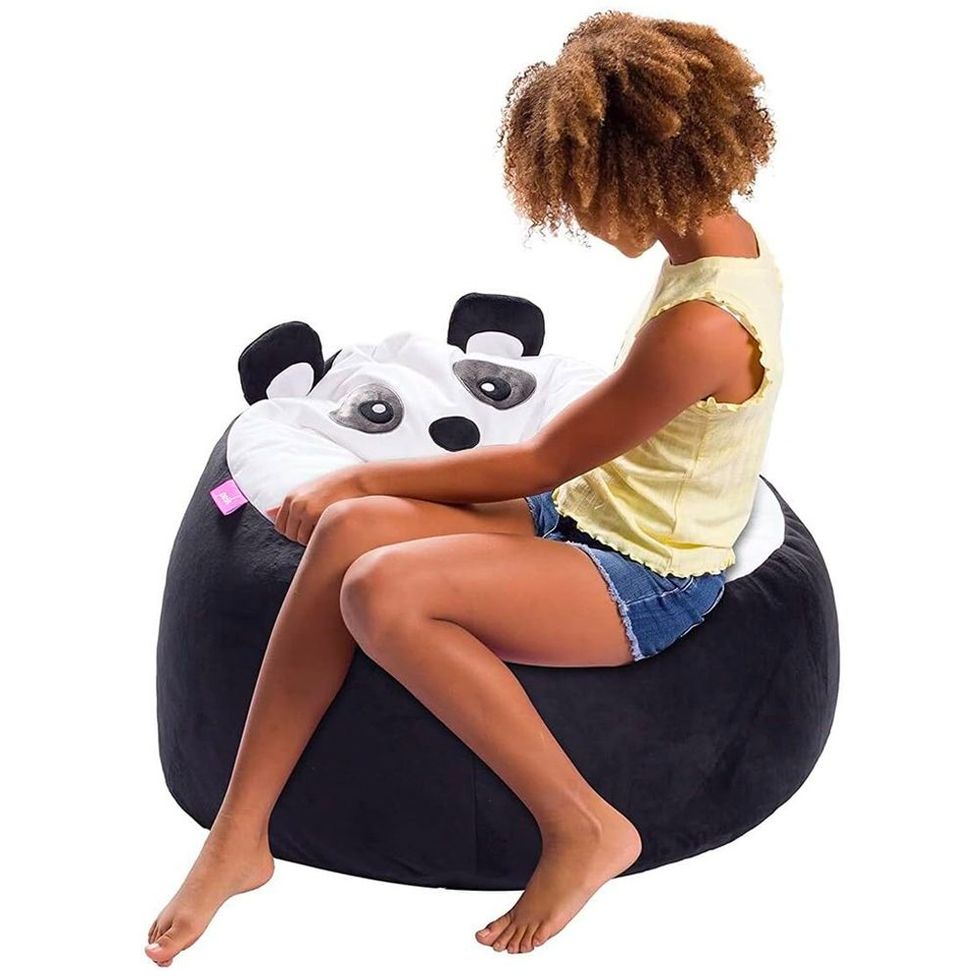 Cvortll Bean Bag Chairs for Kids Bean Bag with Filler Included Velvet Soft Comfy Polka Dots Kid Couch Extra Large Beanbag Kids Chair for Teens Kids