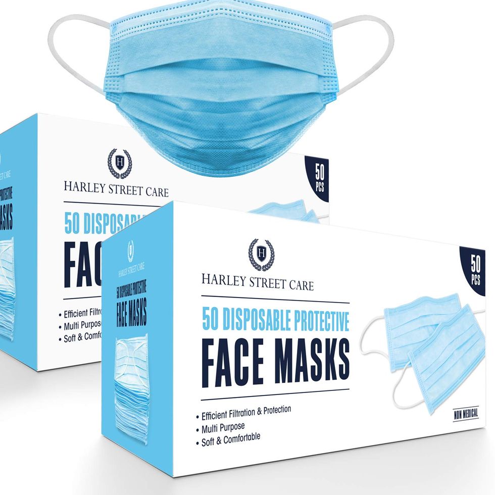 Disposable 3-ply face masks (pack of 100)