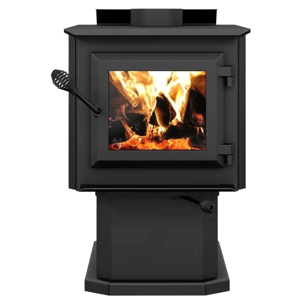 HES140 Wood Burning Stove with Pedestal