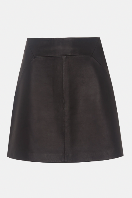 Leather skirts  Black leather skirts, Best white shirt, Leather skirt