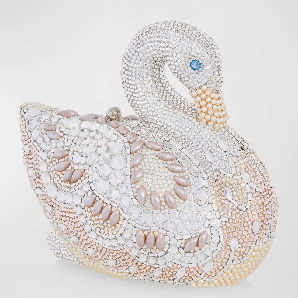 Swan Crystal Clutch Bag