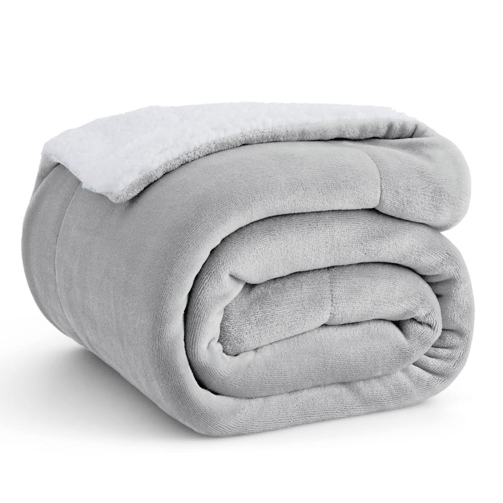 Sherpa Fleece Throw Blanket