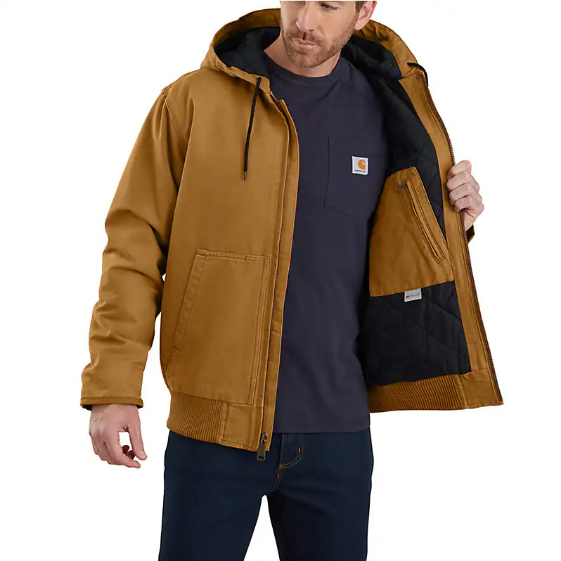 Loose Fit Washed Duck Insulated Active Jacket
