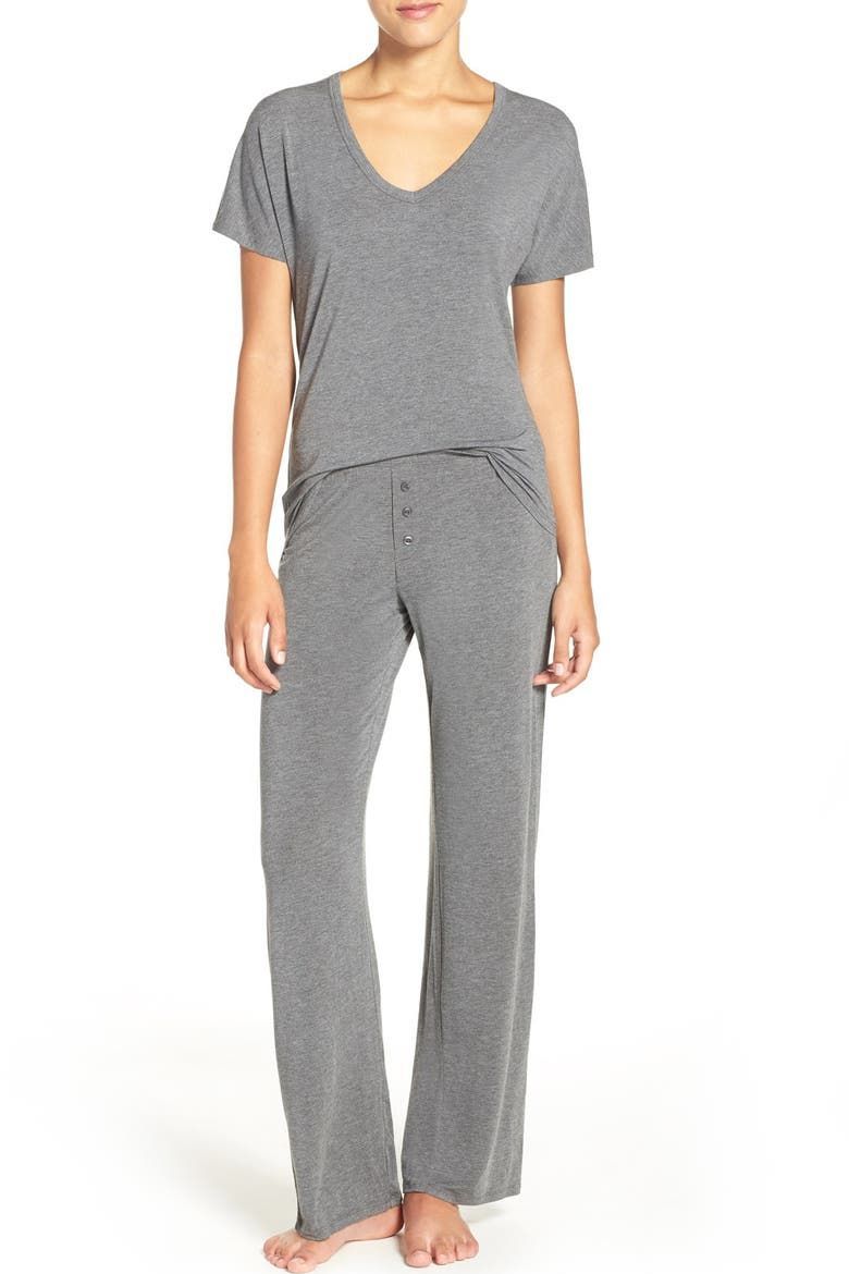 Women's Pajamas, V-Neck T-Shirt & Boxer Pajama Set