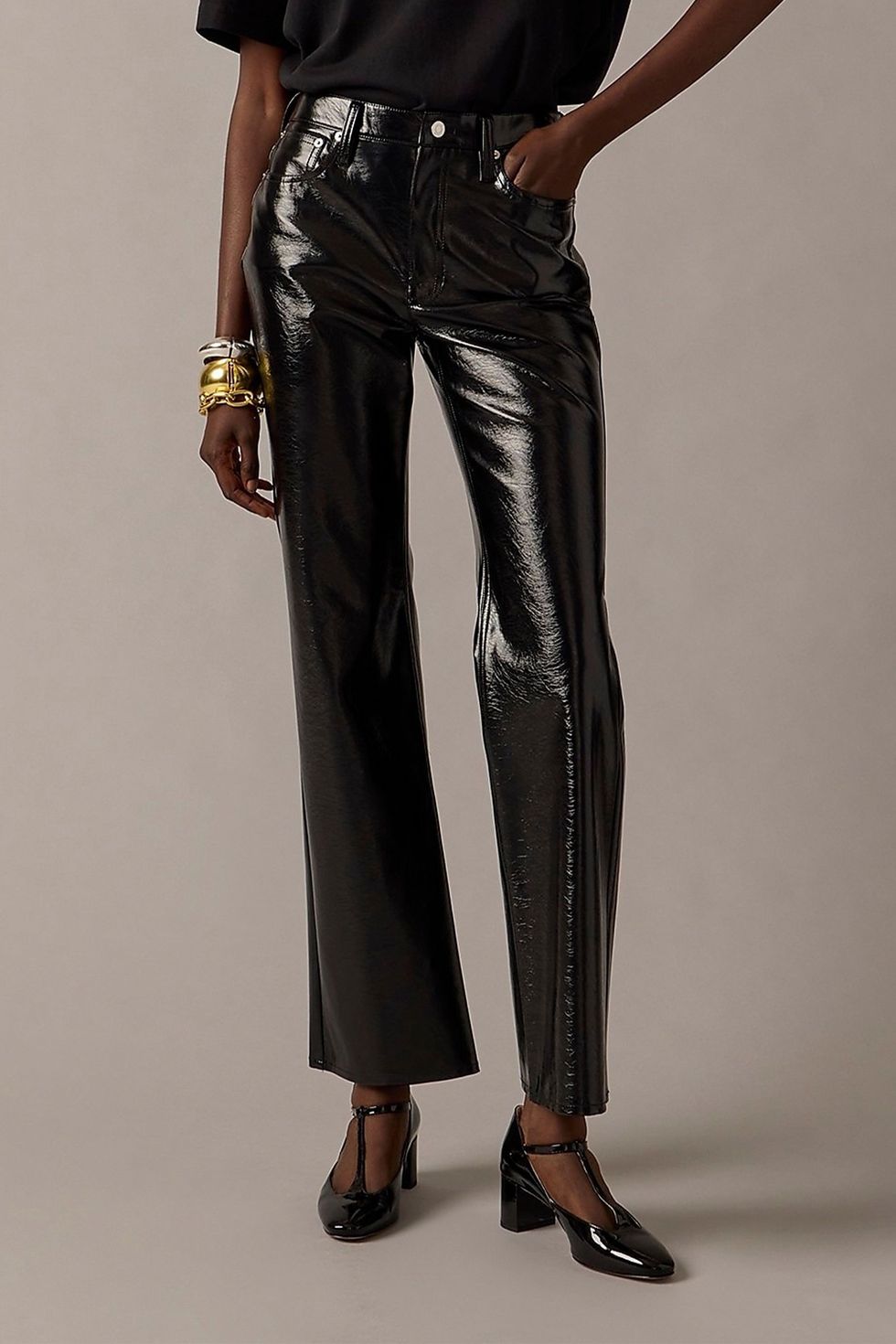 Shiny leather Pants