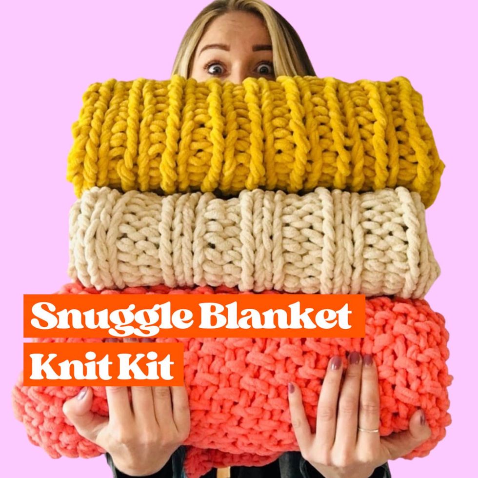 Make Your Own Snuggle blanket, Blanket knit kit