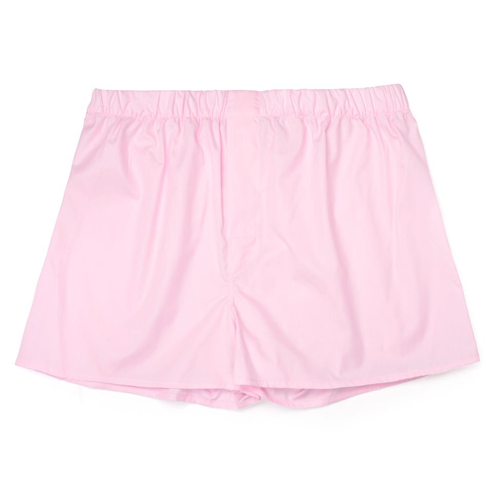 Plain Cotton Classic Boxer Shorts in Pink