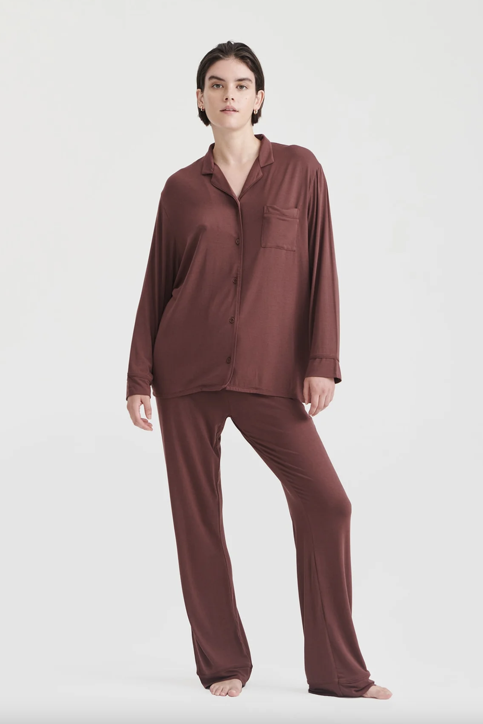 Matilda Black Plus Pajama shirt and pant set, XL-3X