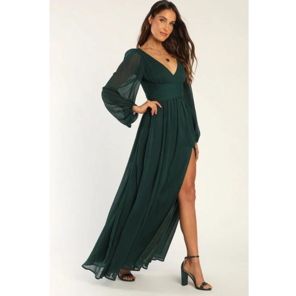 Lovely Emerald Green Dress - Sleeveless Maxi Dress - Gown - Lulus