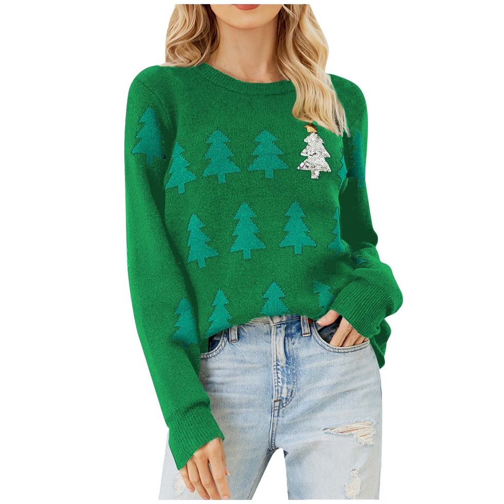 Green Sweaters for Women Trendy, Christmas Sweatshirts for Women S