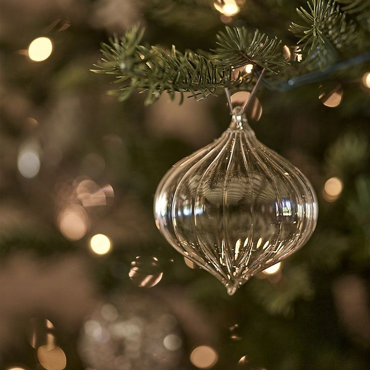 The White Company Optic Drop Bauble