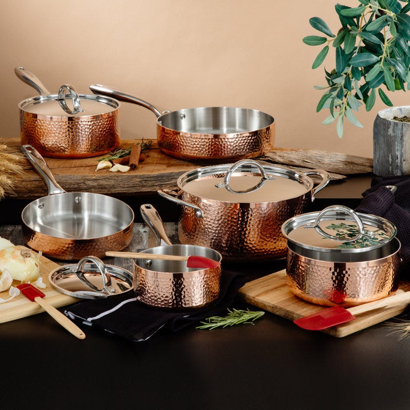 copper cookware set,