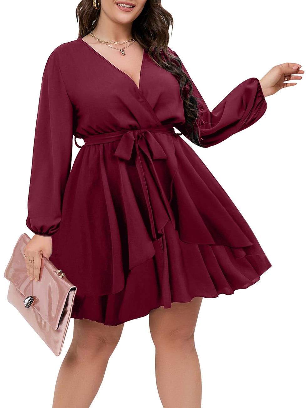 Plus-Size Wrap Dress