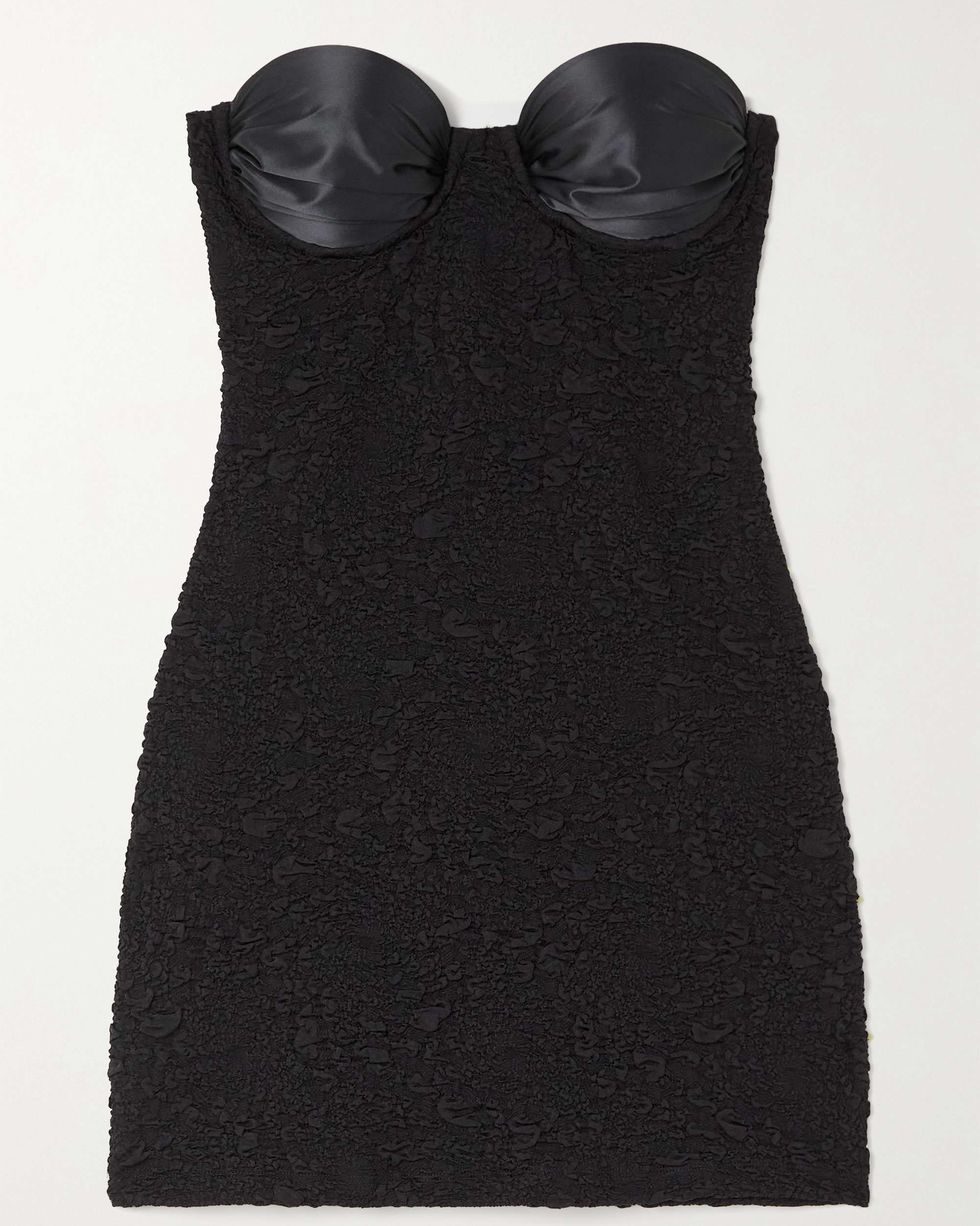 Paloma Strapless Satin-Trimmed Mini Dress