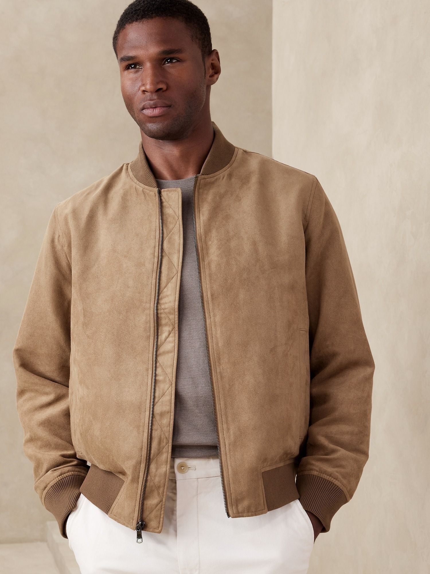 Tan flight outlet jacket