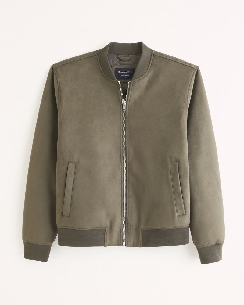 Best suede hot sale bomber jacket