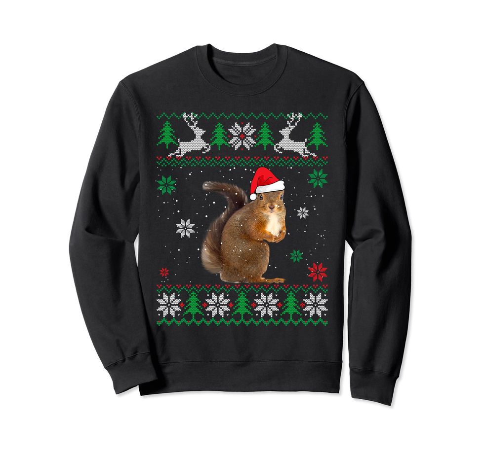 Ugly Sweater Christmas Squirrel Lover 