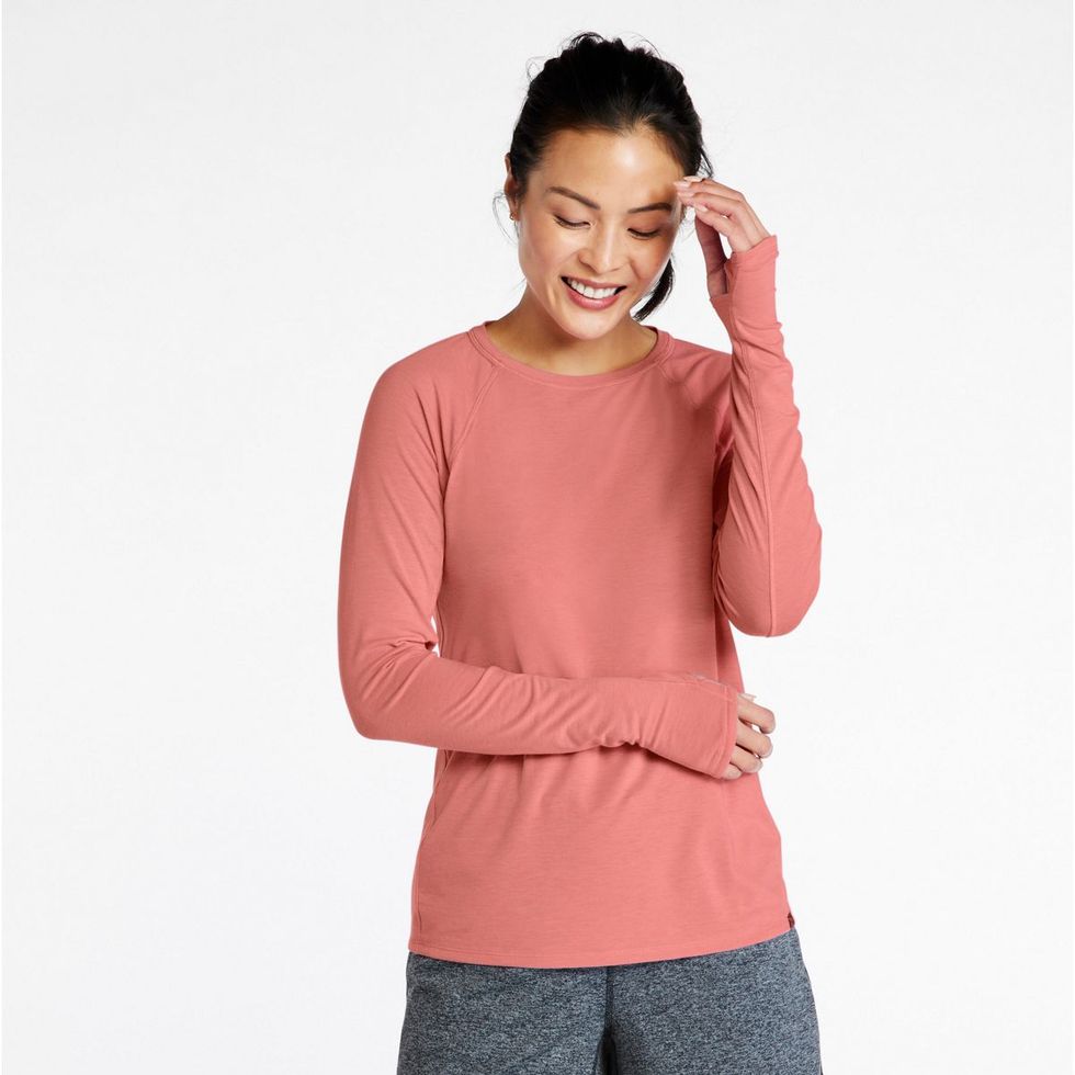 Women Cotton Long Sleeve Workout Shirts Open Back Yoga Tops