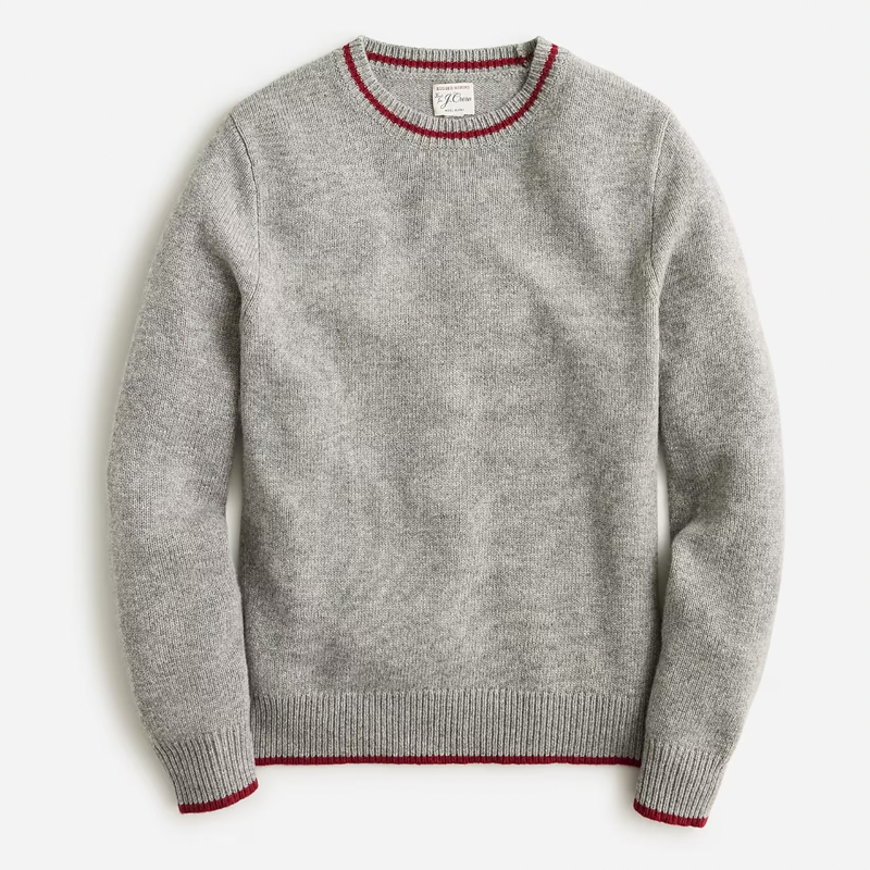 Merino Wool-Blend Tipped Sweater
